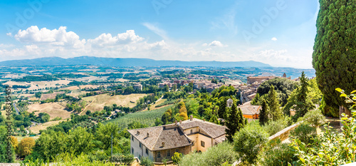 Panoramic view to Countryside near Todi town - Italy