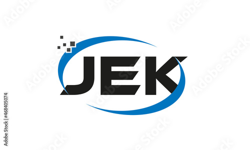 dots or points letter JEK technology logo designs concept vector Template Element