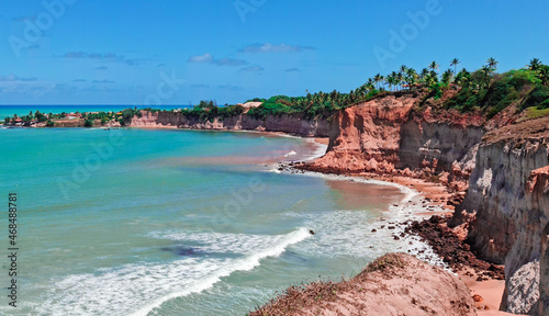 Beach and rocks, Praia de Tabatinga, Nisia Floresta, Rio Grande do Norte, Brazil