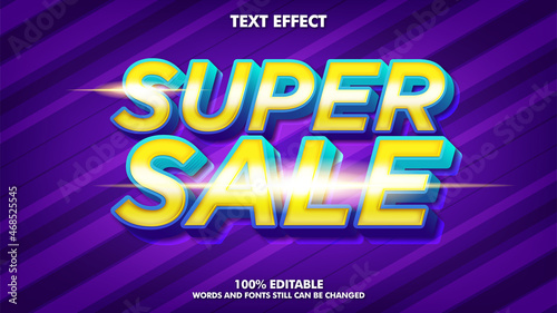 Flash sale editable text effect with lens flare