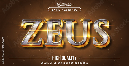 Editable text style effect - Zeus text style theme.