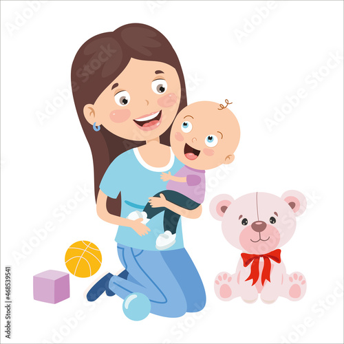 Cartoon Drawing Of A Babysitter