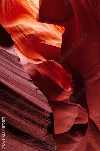 The sinuous shapes and warm colors of Lower Antelope Canyon, Page, Arizona, USA