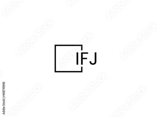 IFJ letter initial logo design vector illustration