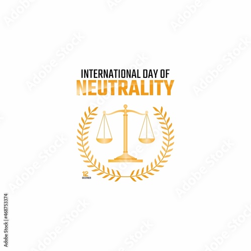 vector graphic of international day of neutrality good for international day of neutrality celebration. flat design. flyer design.flat illustration.