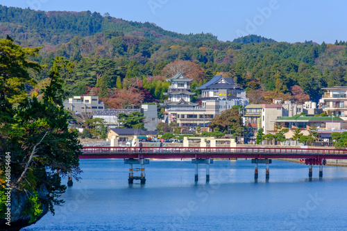 福浦島の天神埼からの福浦橋