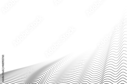 Abstract. modern background. Black line on white background. waves lines. Vector.