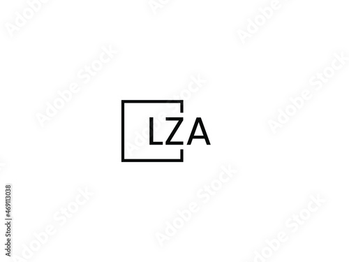 LZA letter initial logo design vector illustration