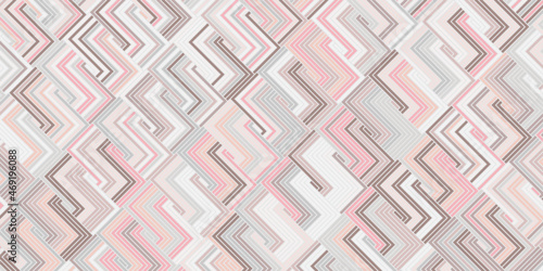  Geometric pattern with stripes rectangle shape overlapping. Elegant of pink background pastel color