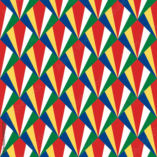 seamless pattern of seychelles flag. vector illustration