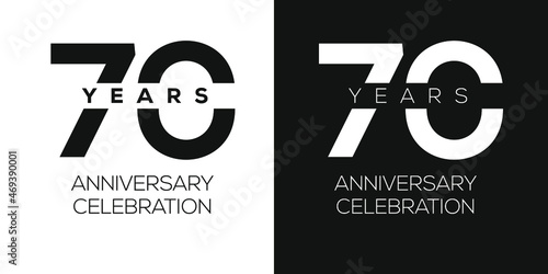 70 years anniversary celebration template, Vector illustration.