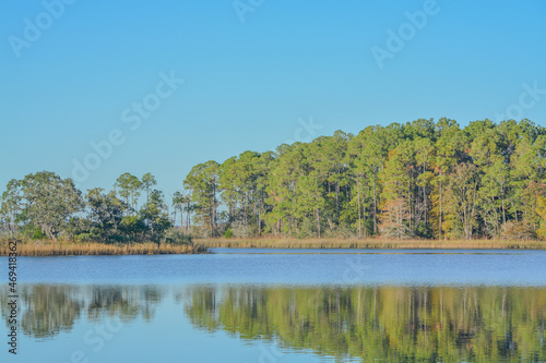 Beautiful view of Tucker Bayou. It's in Eden Gardens State Park, Santa Walton County, Florida