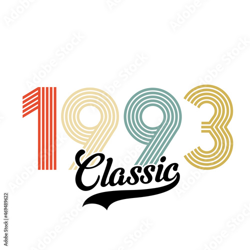 Classic 1993 , Happy Birthday vintage , Retro design