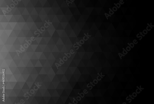 Abstract background pattern. Triangle shape and diamond shape. Gradient black fade to gray. Texture design for publication, cover, poster, brochure, flyer, banner, wall. Vector illustration.