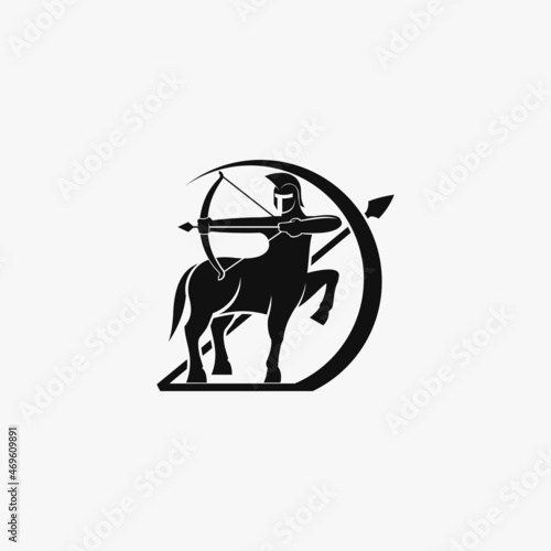 archer centaur logo. vector illustration for business logo or icon