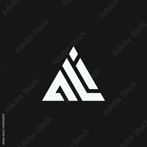 Vector initial letter ALI monogram logo template.