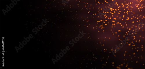 Abstract dreamy background with lights on red and black background