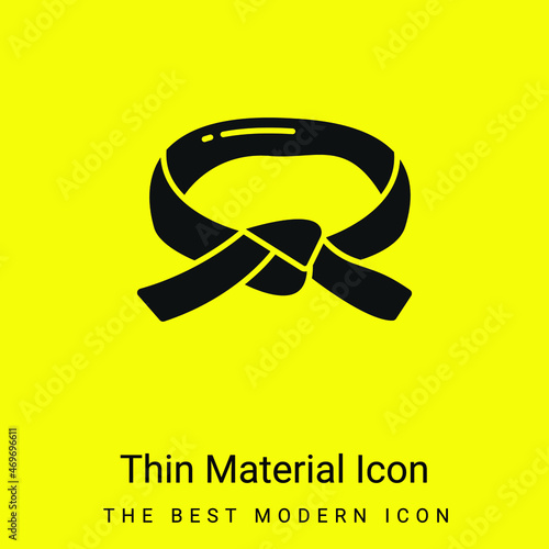 Black Belt minimal bright yellow material icon