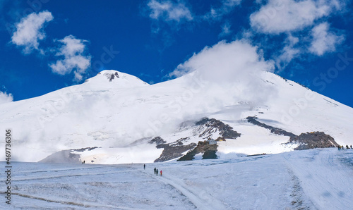 Magnificent mount Elbrus, the highest peak in Europe. 