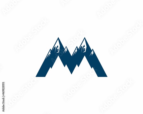 Mountain forming M Letter logo