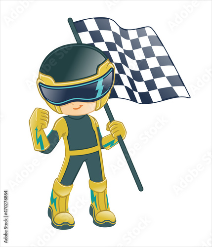 illustration vector graphic of racer