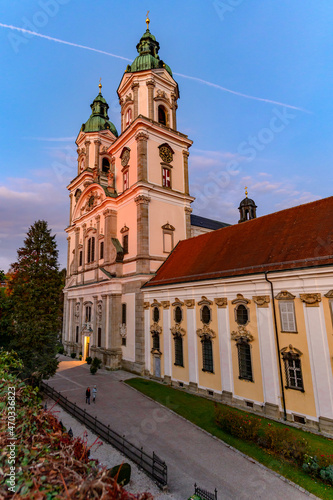 monastery stift st.florian in upper austria at red wednesday