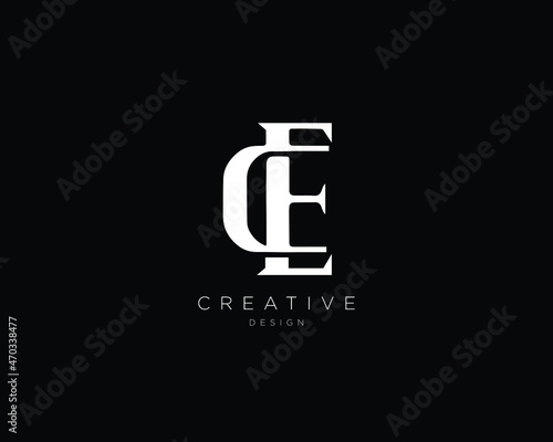 Creative and Minimalist Letter CE Logo Design Icon | Editable CE Vector Logo