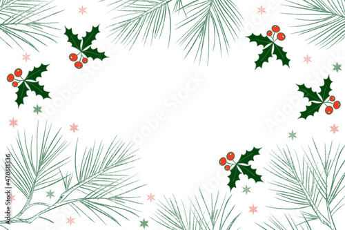Ornamenty świąteczne na białym tle.