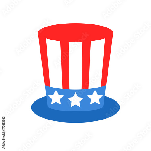 Uncle sam hat icon. Clipart image isolated on white background