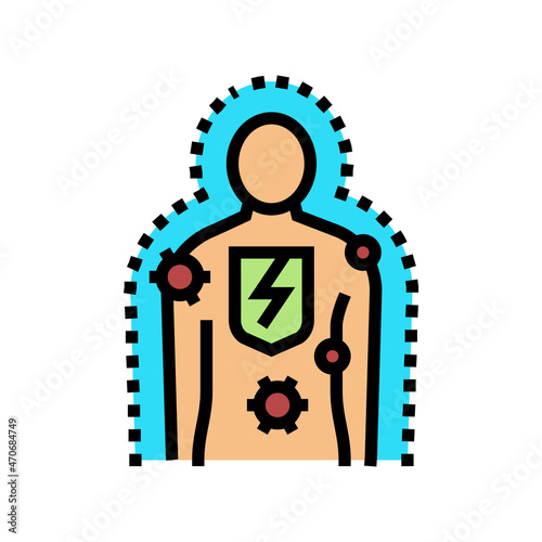 immunodeficiencies human color icon vector. immunodeficiencies human sign. isolated symbol illustration
