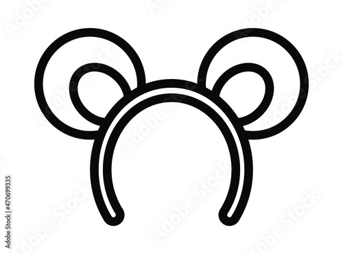 Carnival mask flat line icon. Carnival dressing. Costume for masquerade. Outline sign for mobile concept and web design, store