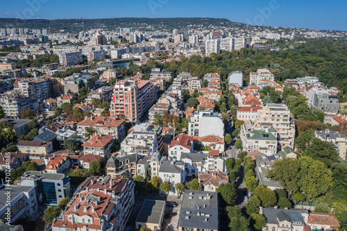 Aerial drone photo of Old Town of Varna, Bulgaria