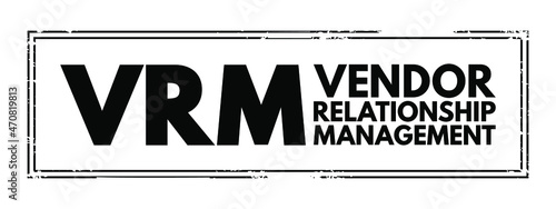 VRM - Vendor Relationship Management acronym, business concept background