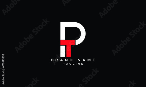 PT, TP, Abstract initial monogram letter alphabet logo design
