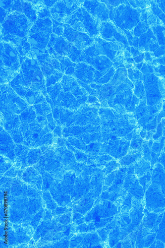 Shallow water, beautiful natural blue background. Color toning