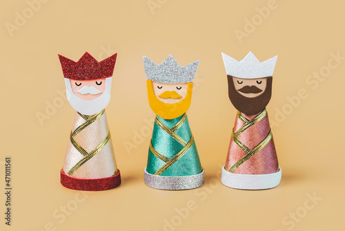 The three wise men. Concept for Dia de Reyes Magos day. Three Wise Men