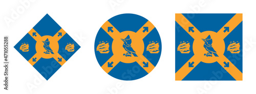 halifax flag icon set. isolated on white background 