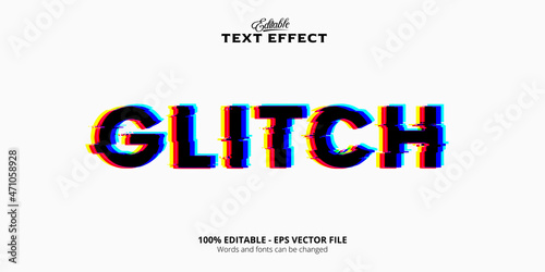 Futuristic and editable glitch text effect