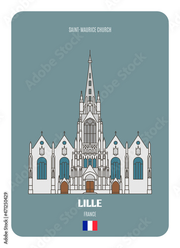 Saint-Maurice church in Lille, France