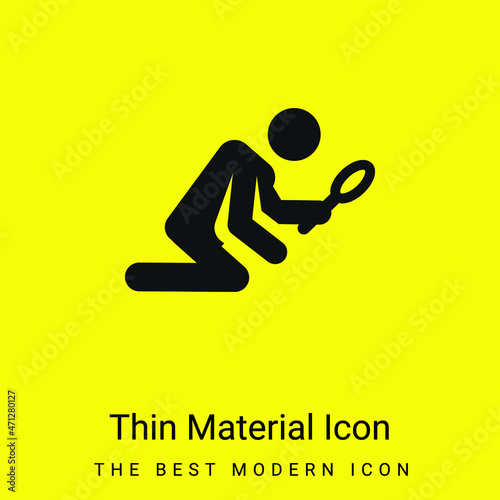 Archeologist minimal bright yellow material icon
