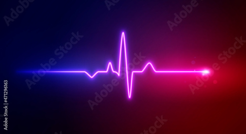 Vector Illustration ECG Heartbeat Display. Medical Background