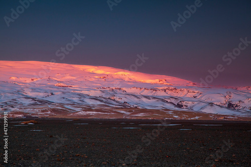 Zachód słońca - Islandia