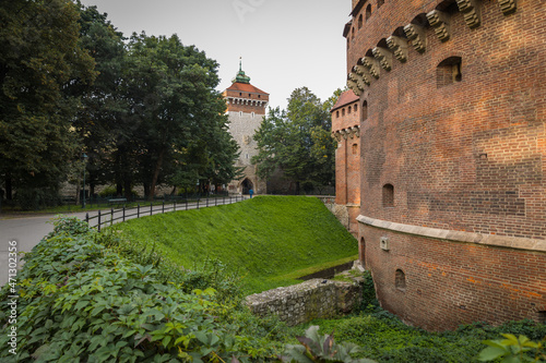 St. Florian's gate, it was built in XIV century in a historical part of Krakow.