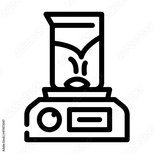 magnetic stirrer line icon vector. magnetic stirrer sign. isolated contour symbol black illustration