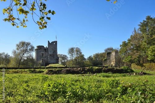 A blue beard castle. L'un des châteaux de Barbe Bleu. Machecoul Saint-Meme, Loire-Atlantique, France