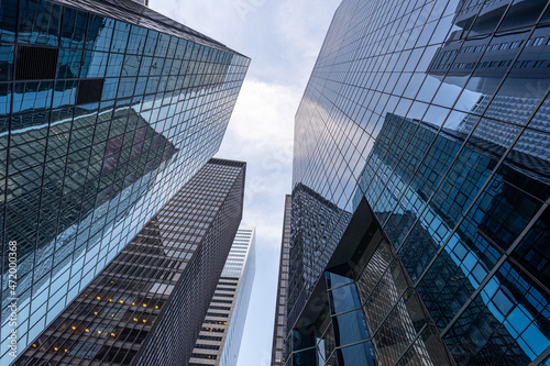 Modern office buildings near Wall Street, New York City, USA