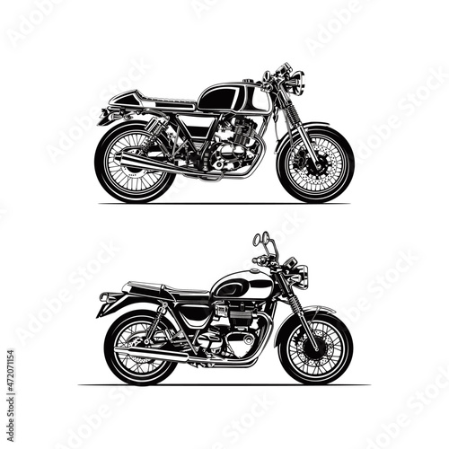 motorcycle classic silhouette
