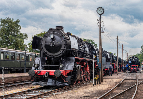 Steam locomotive of the Veluwsche Stoomtrein Maatschappij. The VSM runs steam locomotives between Dieren and Apeldoorn in the Dutch province of Gelderland