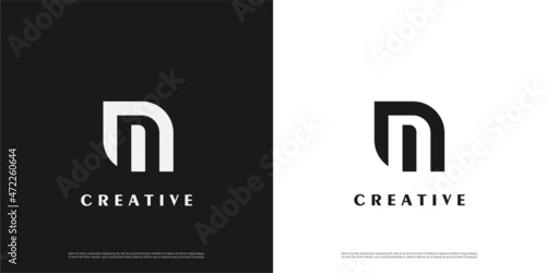 letter M, MN, NM logo design, Minimalist M, MN, NM initial based vector icon