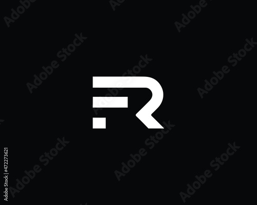 Creative Minimalist Letter FR Logo Design , Minimal FR Monogram